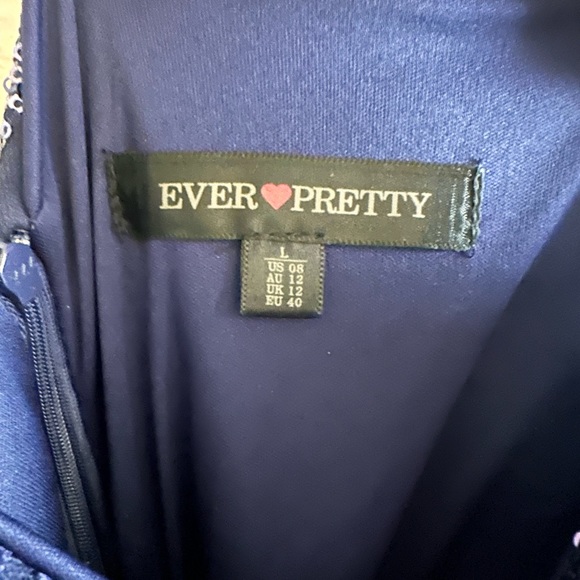 Ever Pretty | Navy Blue High-low Gown - Picture 3 of 3